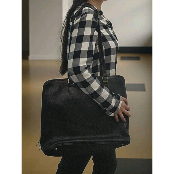 Tangaroa Venezia Terrida Brown leather Large tote bag made in Italy EUC Elegant - Picture 2 of 13